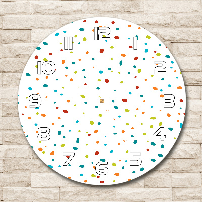 Wanduhr rund Bunte Punkte