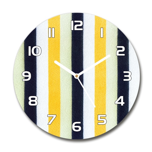 Wanduhr rund Gestreifter Hintergrund