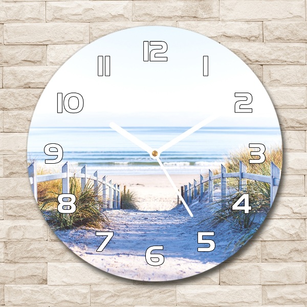 Wanduhr glas rund Küstendünen
