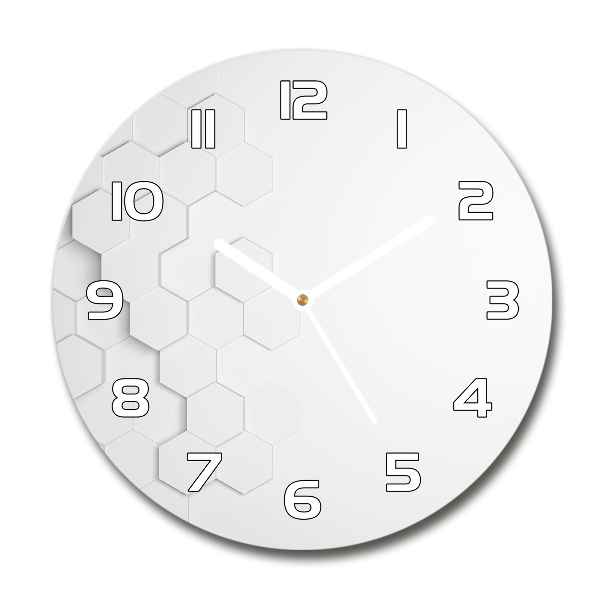 Wanduhr rund Sechsecke Hintergrund