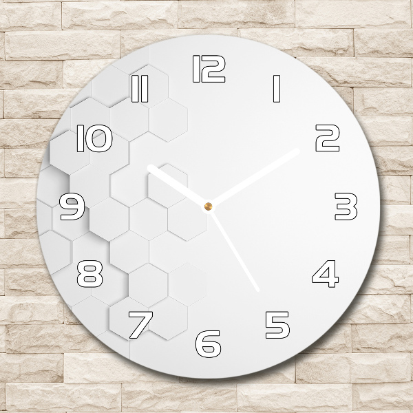 Wanduhr rund Sechsecke Hintergrund