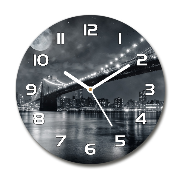 Wanduhr rund Brooklyn Bridge