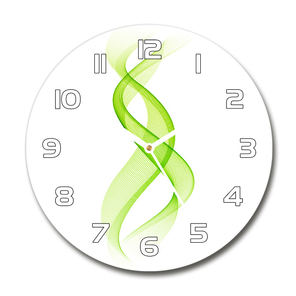 Wanduhr rund Bunte Wellen