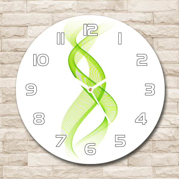Wanduhr rund Bunte Wellen