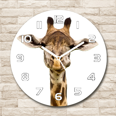 Wanduhr rund Giraffe