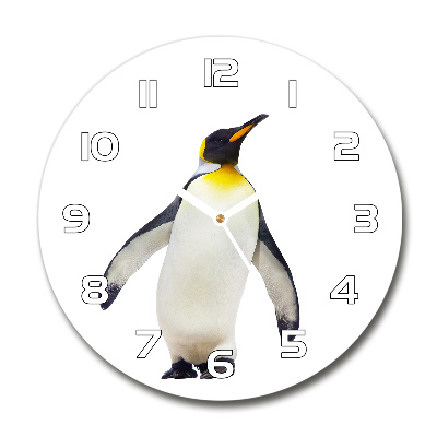 Wanduhr rund Pinguin