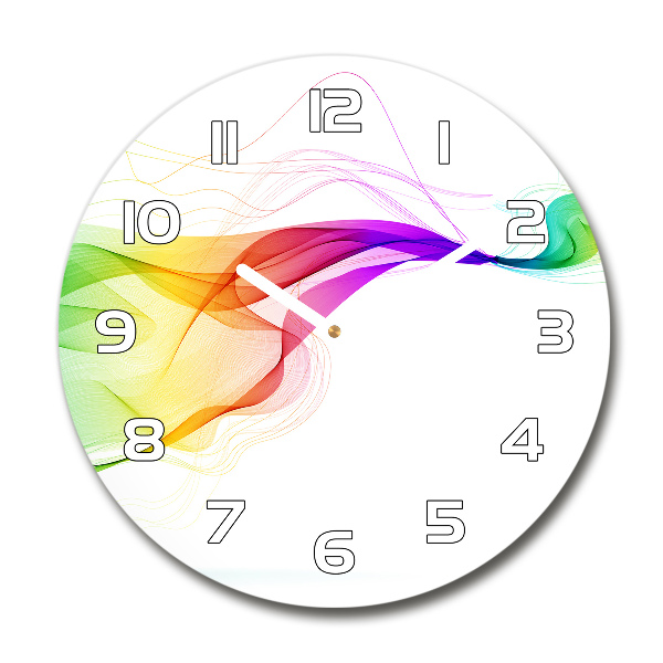 Wanduhr rund Farbenfrohe Abstraktion