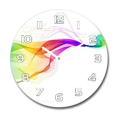 Wanduhr rund Farbenfrohe Abstraktion