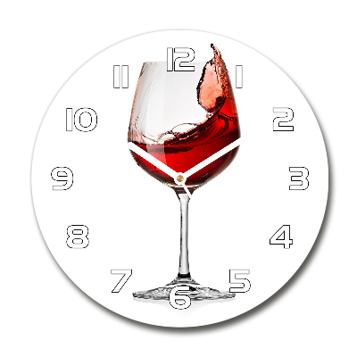 Wanduhr rund Rotwein