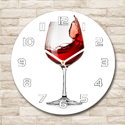 Wanduhr rund Rotwein