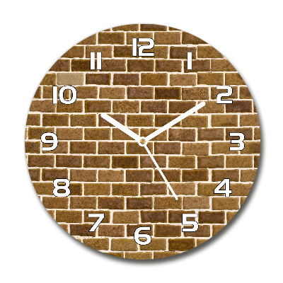 Wanduhr rund Ziegelmauer