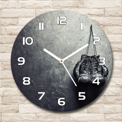 Wanduhr rund Boxhandschuhe
