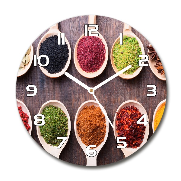 Wanduhr rund Bunte Gewürze