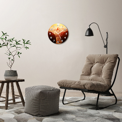 Wanduhr glas rund Spring über den Abgrund