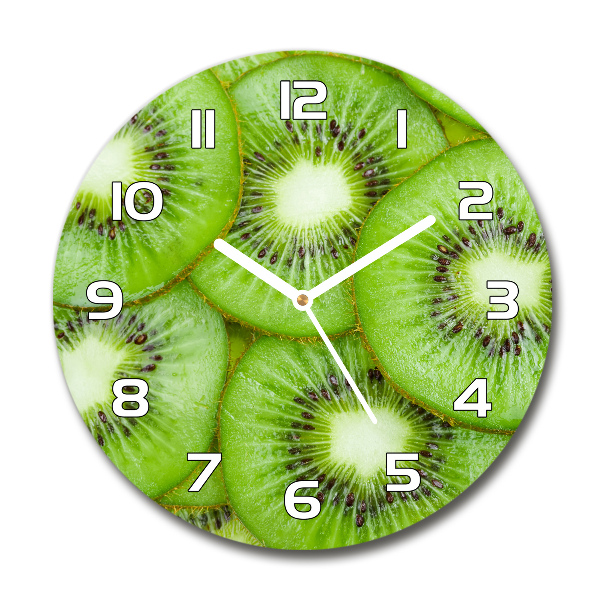 Wanduhr glas rund Kiwi