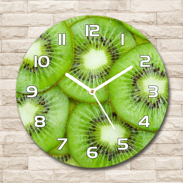 Wanduhr glas rund Kiwi