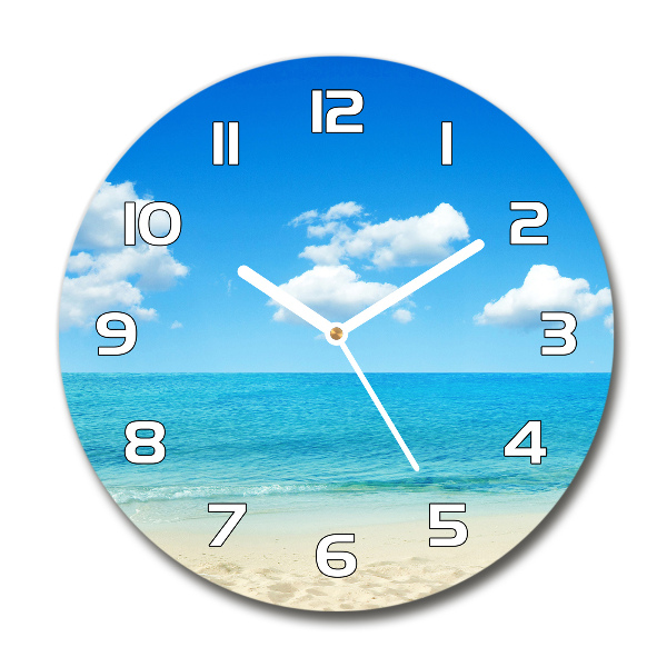 Wanduhr rund Paradiesstrand
