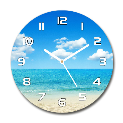 Wanduhr rund Paradiesstrand