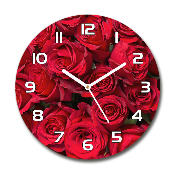 Wanduhr rund Rote Rosen