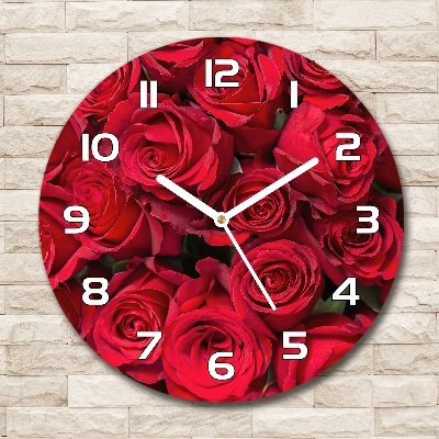 Wanduhr rund Rote Rosen