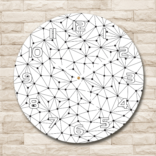 Wanduhr rund Linien und Kreise