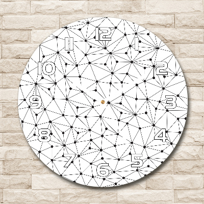 Wanduhr rund Linien und Kreise