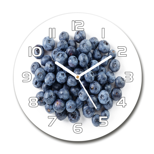 Wanduhr glas rund Beeren