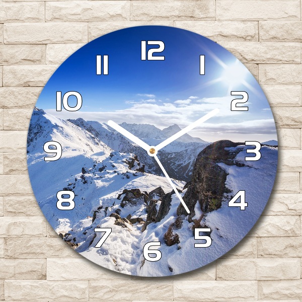 Wanduhr rund Tatra-Gipfel