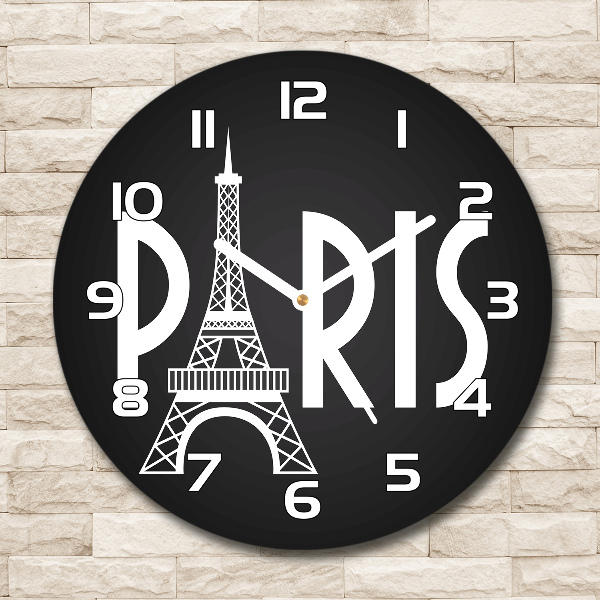 Wanduhr rund Paris