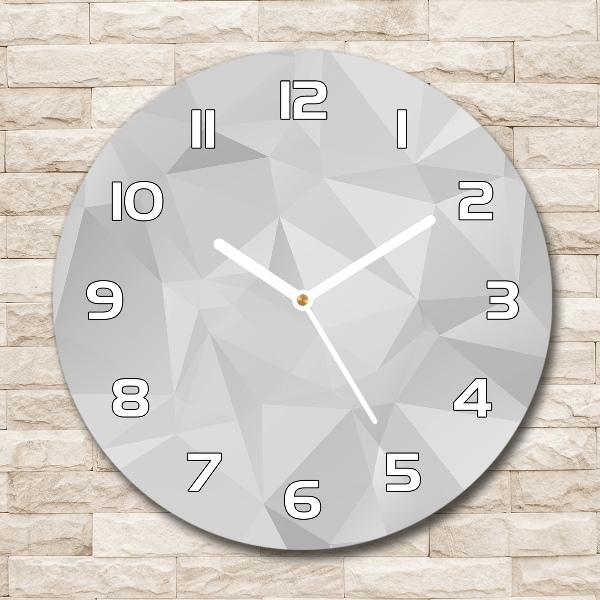 Wanduhr glas rund Abstrakte Dreiecke