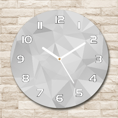 Wanduhr glas rund Abstrakte Dreiecke