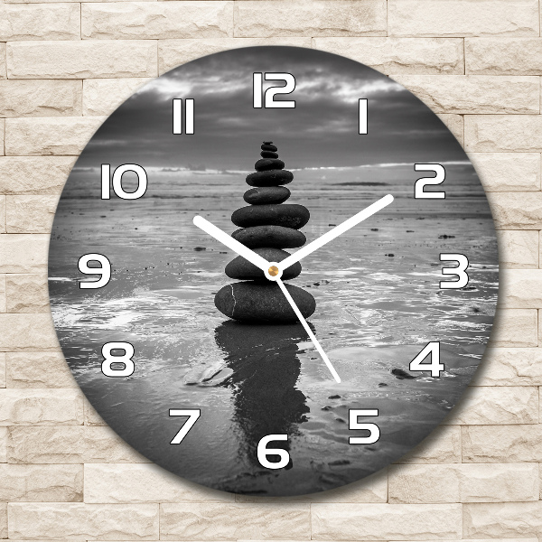 Wanduhr rund Balancesteine
