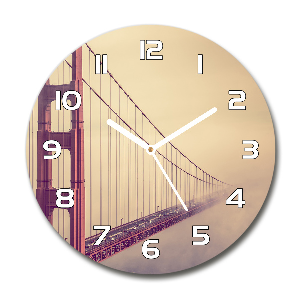 Wanduhr glas rund San Francisco Brücke