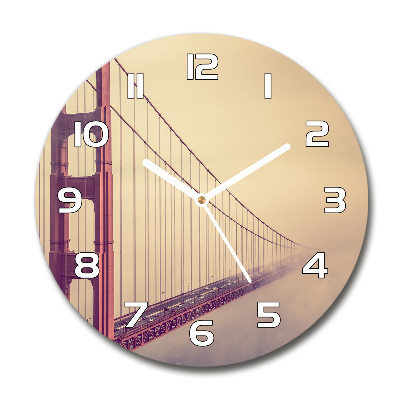 Wanduhr glas rund San Francisco Brücke