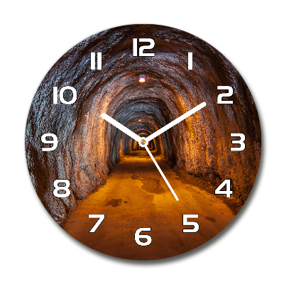 Wanduhr rund Unterirdischer Tunnel