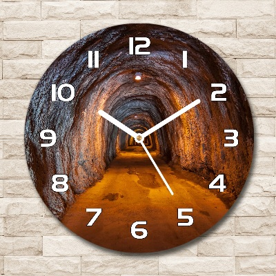 Wanduhr rund Unterirdischer Tunnel