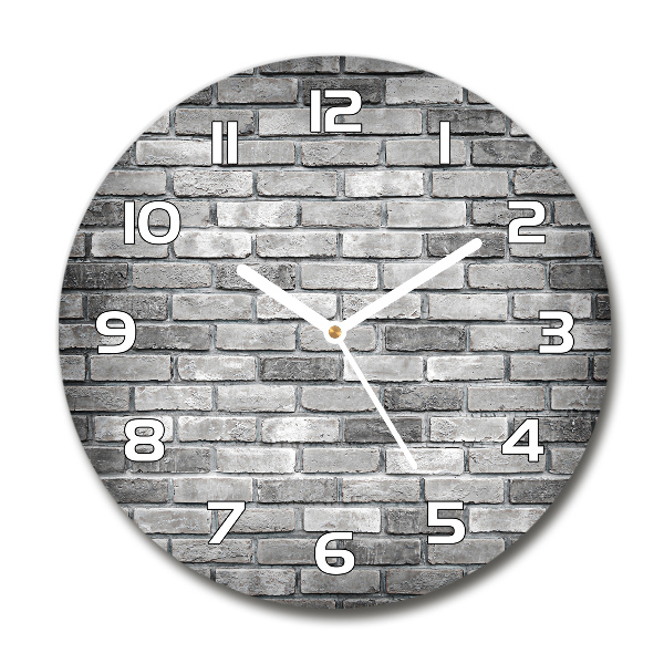 Wanduhr rund Ziegelmauer