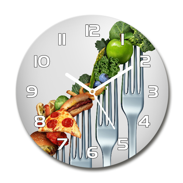 Wanduhr glas rund Fortschritte bei der Diät