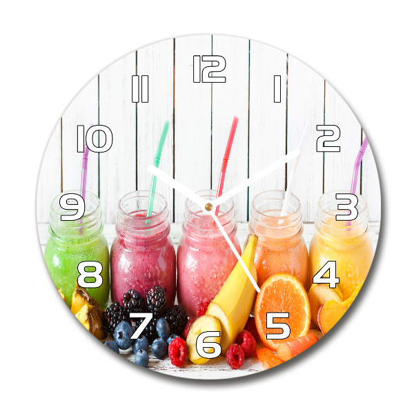Wanduhr rund Fruchtcocktails