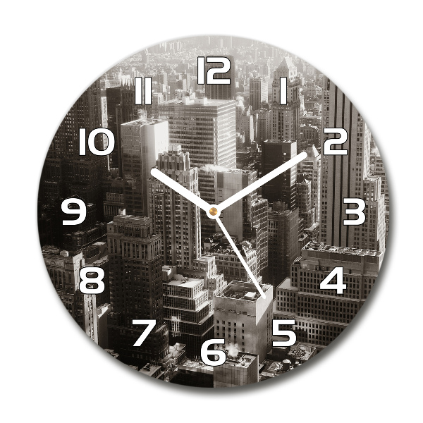 Wanduhr glas rund New York