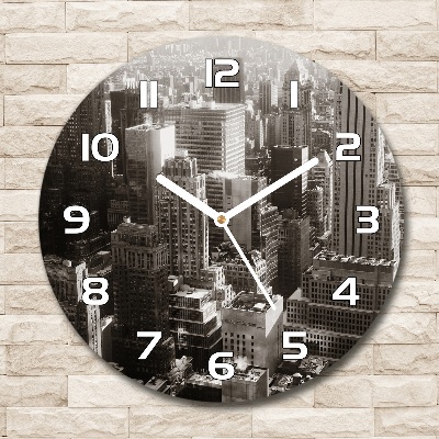 Wanduhr glas rund New York