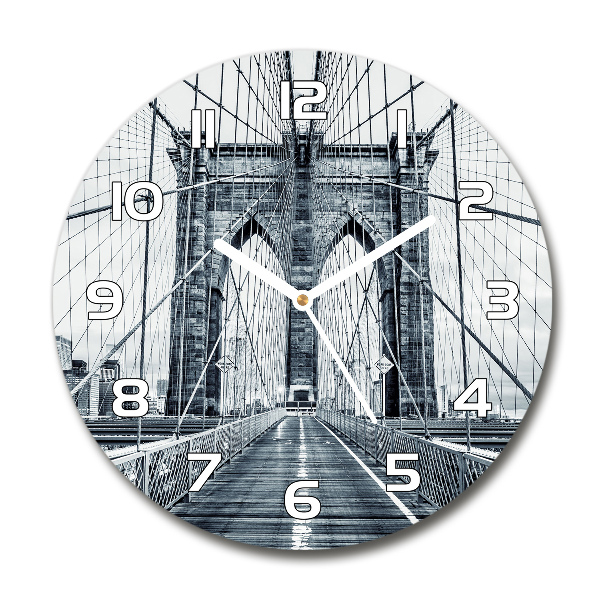 Wanduhr rund Brooklyn Bridge