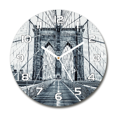 Wanduhr rund Brooklyn Bridge
