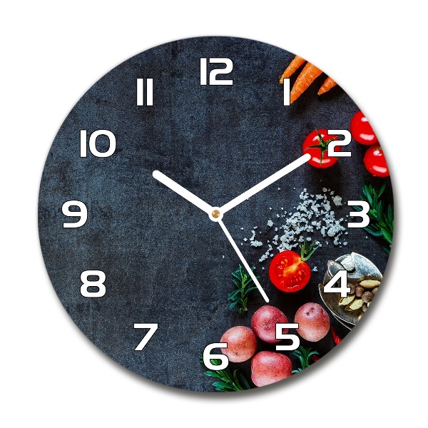 Wanduhr glas rund Zutaten