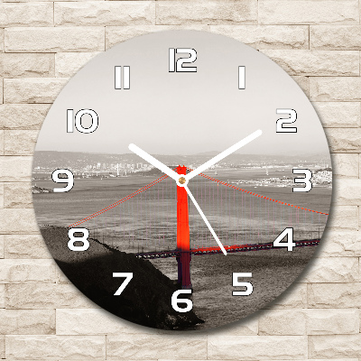 Wanduhr glas rund San Francisco Brücke