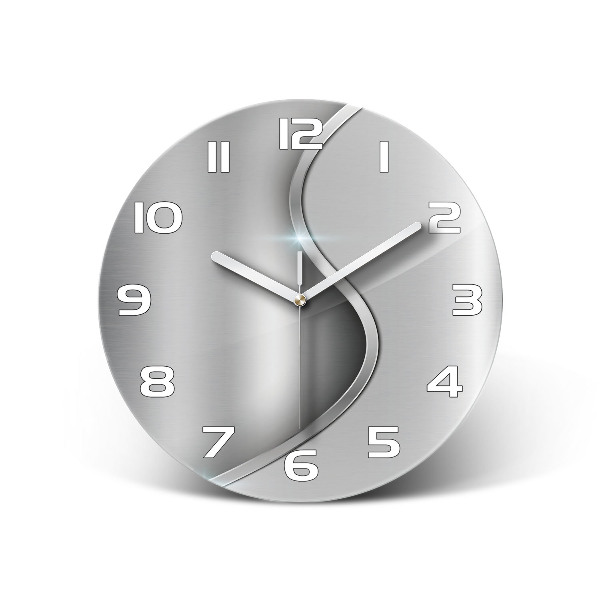 Wanduhr glas rund Metallabstraktion