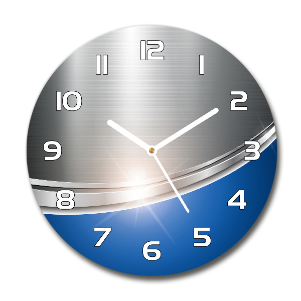 Wanduhr rund Metallabstraktion