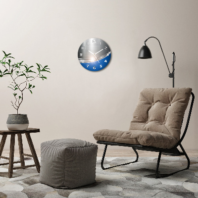 Wanduhr rund Metallabstraktion