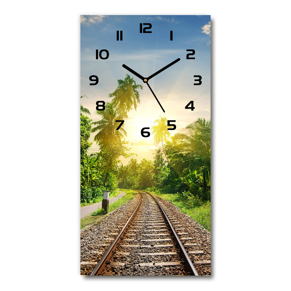 Wanduhr Eisenbahnschienen