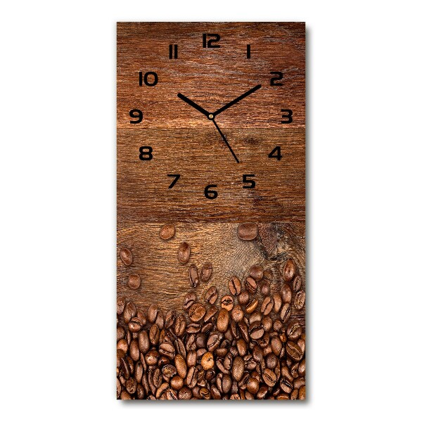 Moderne wanduhr Kaffeebohnen